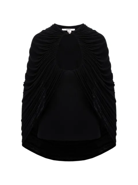 MANURÍ draped blouse Black MRSS26VIELCH9BL37X