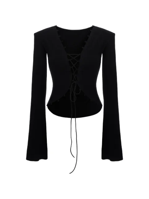 MANURÍ Stevie long-sleeve top Black MRSS26VIEL9CDG26