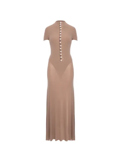 MANURÍ Mia maxi dress Neutrals MRSS26VICH9DR05