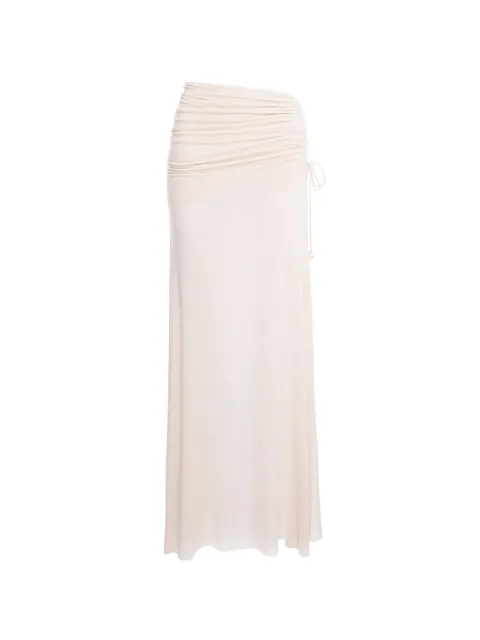 MANURÍ drawstring-detail maxi skirt Neutrals MRSS26VIWL9SK35