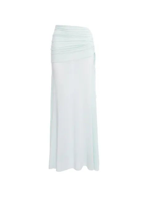 MANURÍ gathered-detail maxi skirt Blue MRSS26VIWL9SK35
