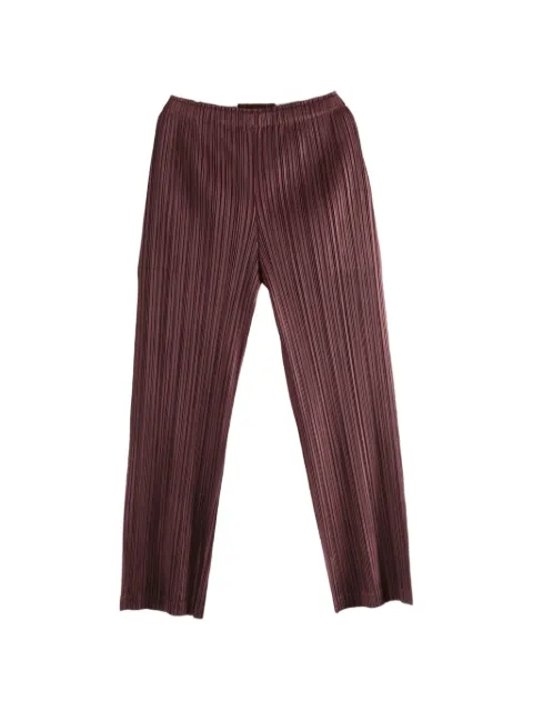 Pleats Please Issey Miyake pleated trousers Brown PP66JF372