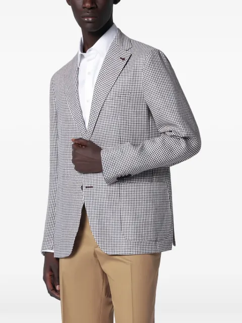 Tagliatore check-patterned blazer Brown 1SMC22K520147