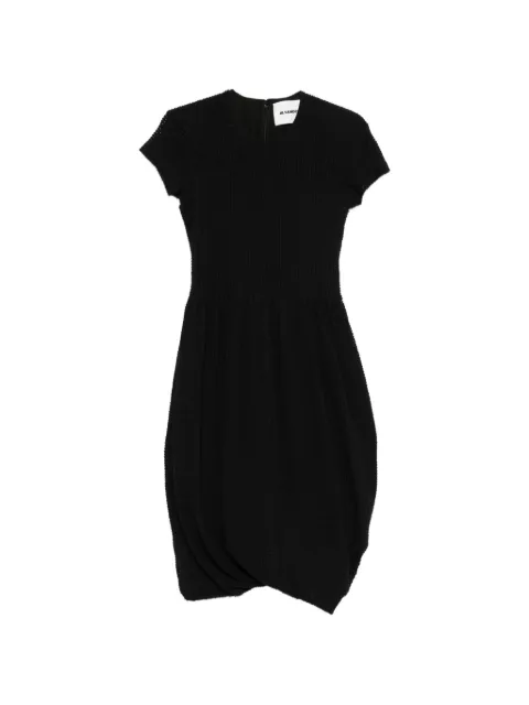 Jil Sander textured midi dress Black J02CT0562J20343