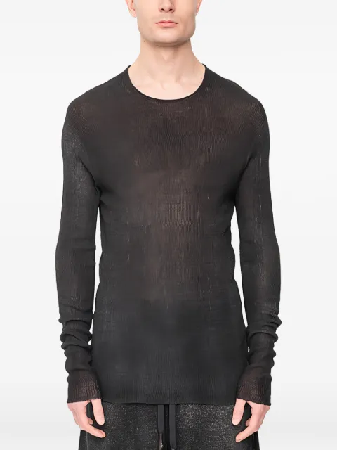 MD75 knitted long-sleeves T-shirt Black MD12219