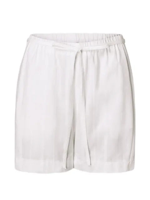 LouLou de Saison Tito striped bouclé shorts White TITO