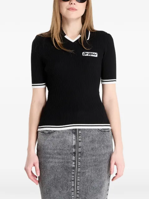 Off-White ribbed-knit T-shirt Black 2HV007S26KNI001W009