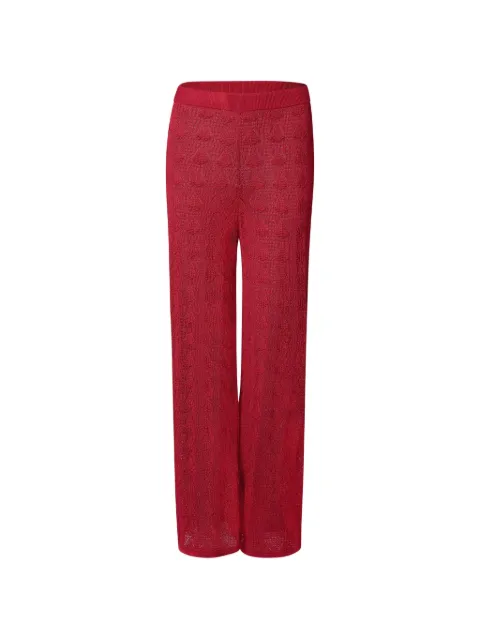 LouLou de Saison Egeo seashell pattern elasticated waist beach trousers Red EGEO