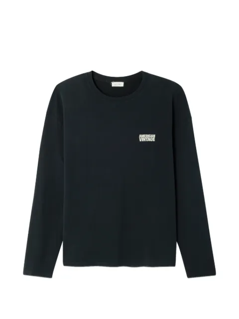 American Vintage Ykobow long-sleeve top Black MYKO02B