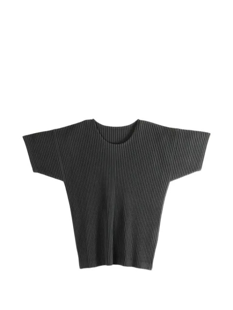Homme Plissé Issey Miyake pleated T-shirt Black HP66JK520