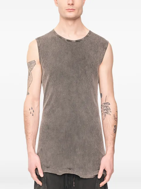 MD75 knitted sleeveless T-shirt Grey MD12260