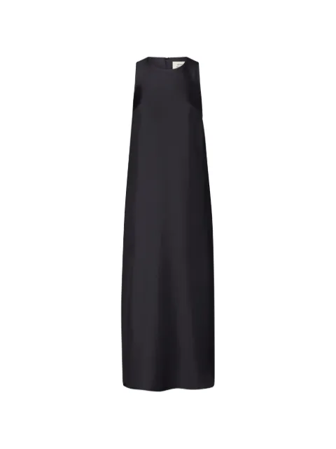 LouLou de Saison Paloma twisted silk midi dress Black PALOMA