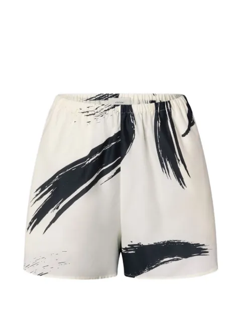 LouLou de Saison Nilo elasticated printed shorts Neutrals NILO