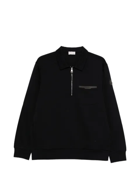 Moncler patch pocket polo shirt Blue L10918G0002589B5F