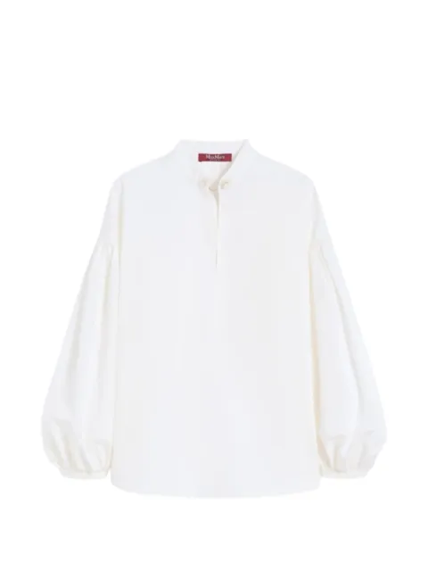 Max Mara mandarin collar ginnasta blouse White 2616191021600