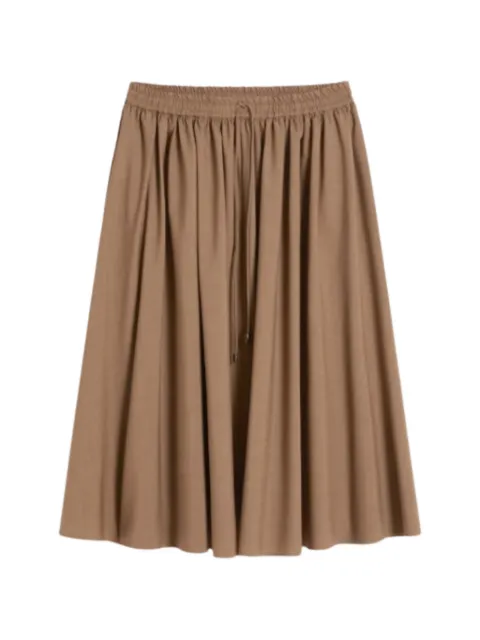 Max Mara drawstring elasticated skirt Brown 2611101061600