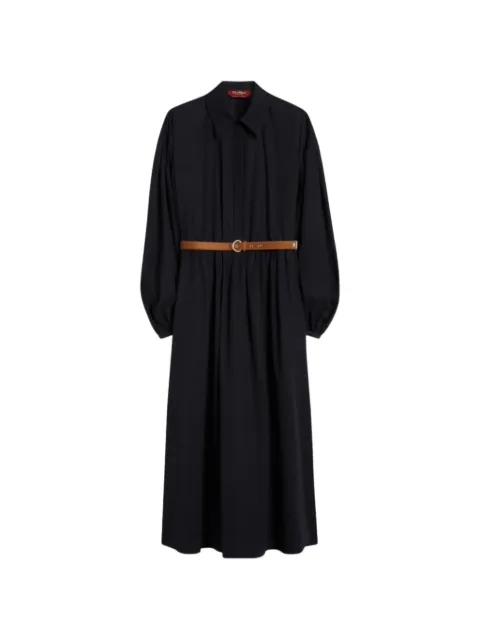 Max Mara Marmo belted midi dress Blue 2616221021600