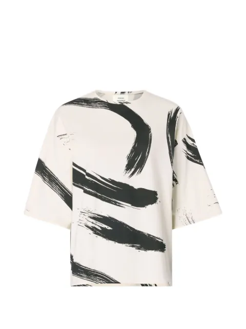 LouLou de Saison Halber abstract-print oversized T-shirt Neutrals HALBER