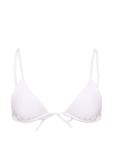 LouLou de Saison triangular-shape bikini top White ELVIRATOP