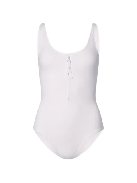 LouLou de Saison zip-fastening swimsuit White BALTI