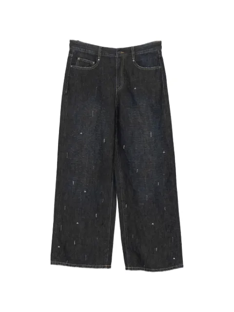 JNBY pin-embellished wide-leg jeans Blue 5Q3E12480