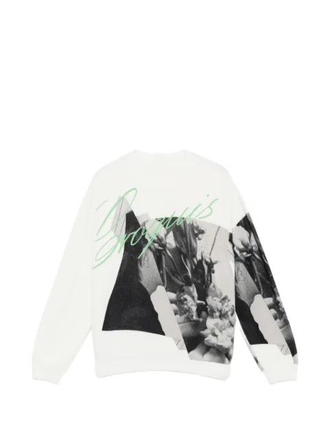 CROQUIS graphic print crew-neck jumper Neutrals 9Q2310170