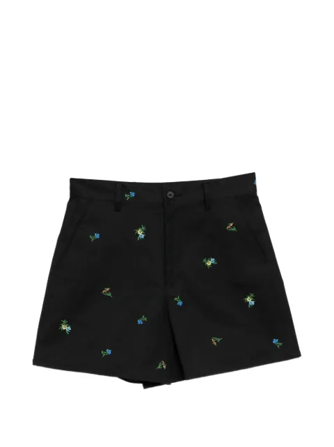 JNBY embroidered rolled-hem shorts Black 5Q2E11250