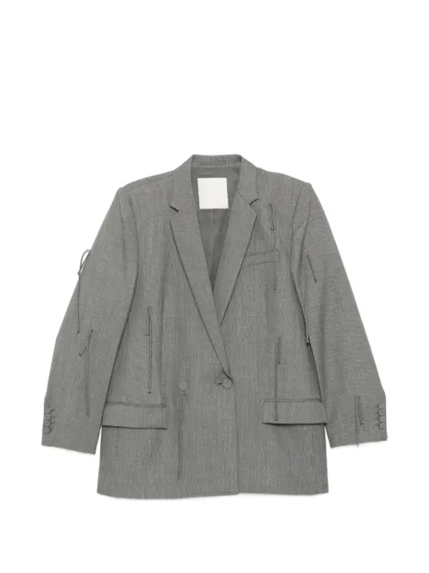 JNBY fringed wool blazer Grey 5Q2712200