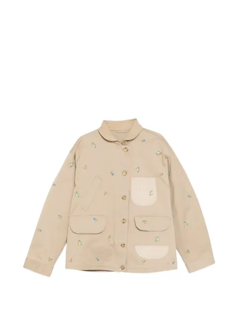 JNBY floral-embroidered long-sleeve jacket Neutrals 5Q2614080