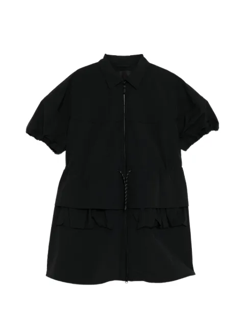 JNBY drawstring puff-sleeve dress Black 5Q3G12900