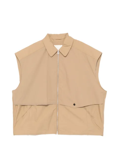 CROQUIS logo sleeveless jacket Neutrals 9Q3511590