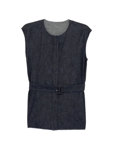 LESS belted denim vest Blue 2Q4215320
