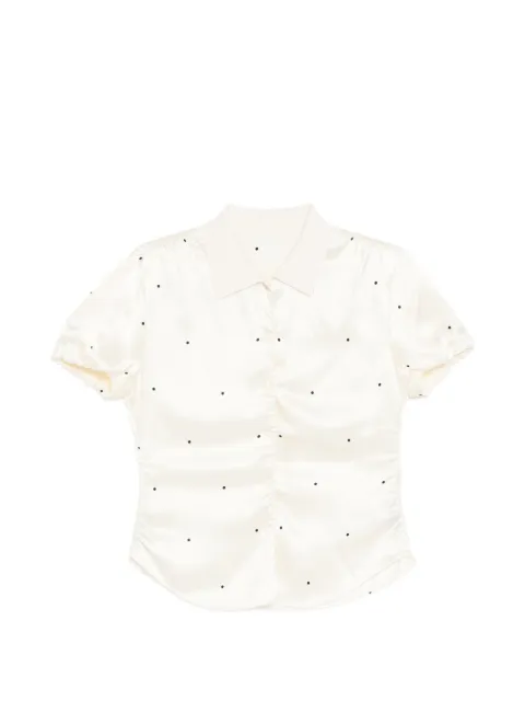 LESS polka dot silk blouse White 2Q4214410