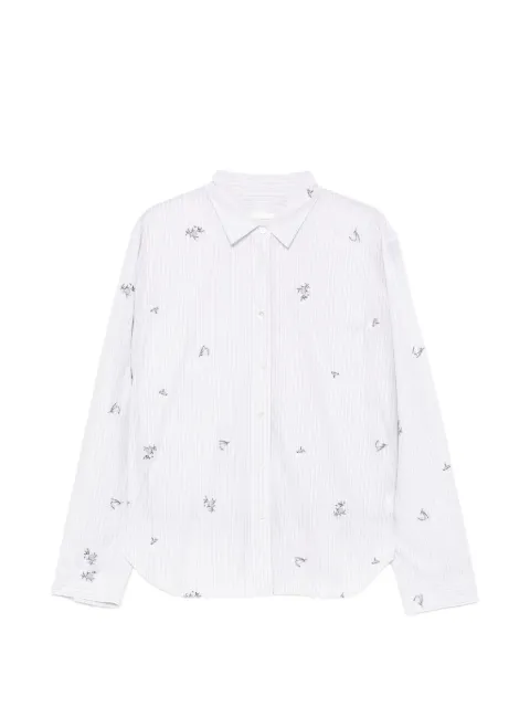 JNBY embroidered striped shirt White 5Q3211460