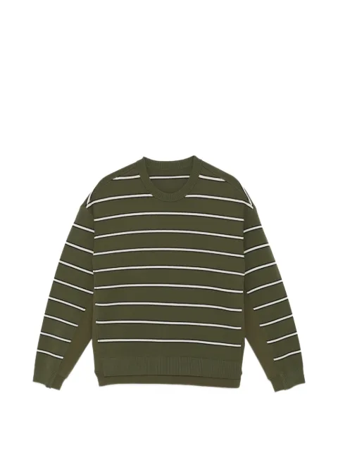 CROQUIS striped crewneck jumper Green 9Q2310250