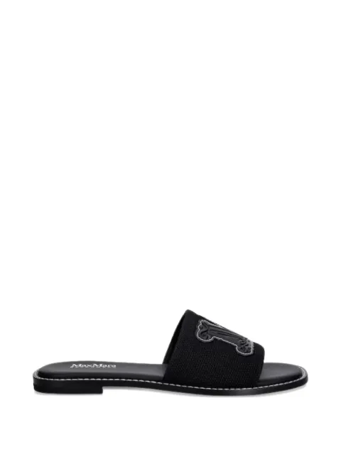 Max Mara logo-appliqué sandals Black 2616521039600