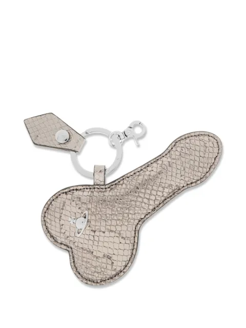 Vivienne Westwood orb-detail leather keyring Neutrals 82030119UL00D6