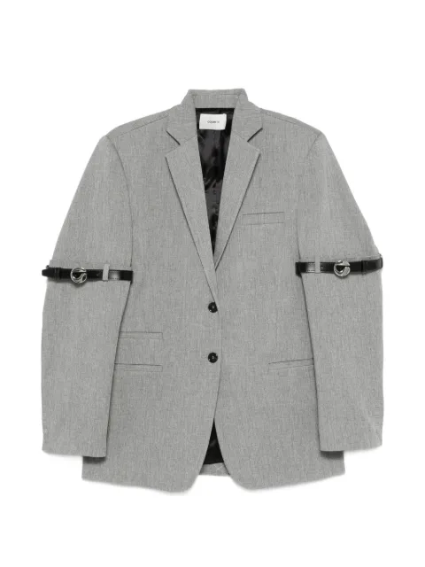 Coperni belted single-breasted blazer Grey COPV37F3064