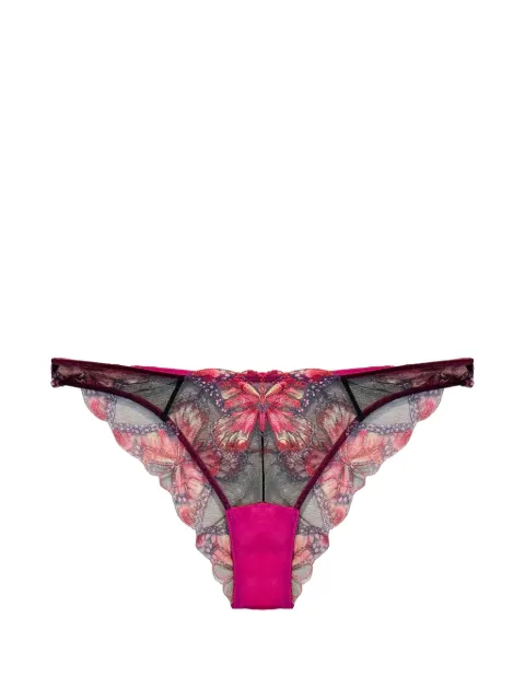 Fleur Du Mal butterfly scalloped briefs Pink PY04741070