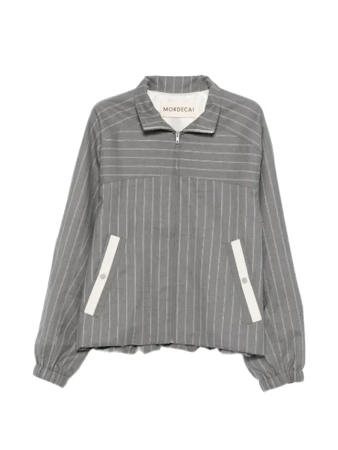 MORDECAI striped zipped jacket Grey 26E96MRU24