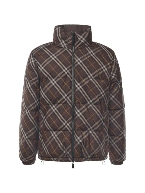 Burberry reversible check Snowdon puffer jacket Brown 8115565