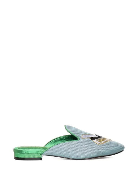 Kurt Geiger London embroidered mules Blue 5387783069