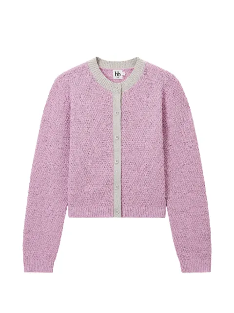 b+ab contrast-trim cardigan Pink 6S303AS