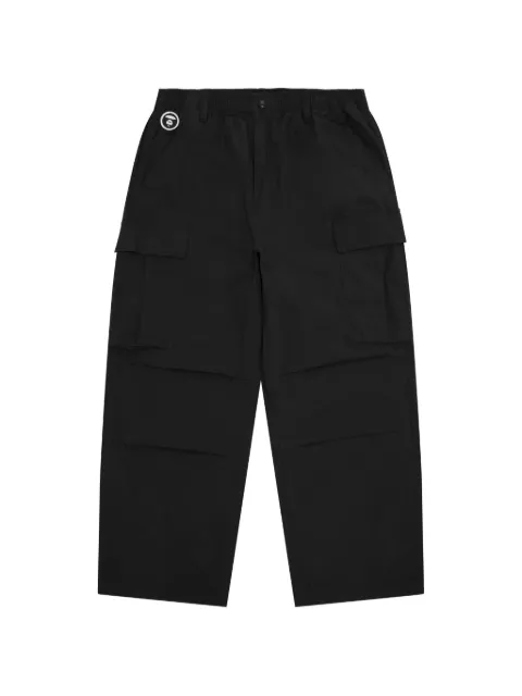 AAPE BY *A BATHING APE® logo-patch trousers Black APTC676XXQ