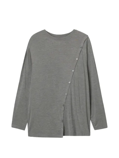 b+ab buttoned long-sleeve top Grey 6S606AS