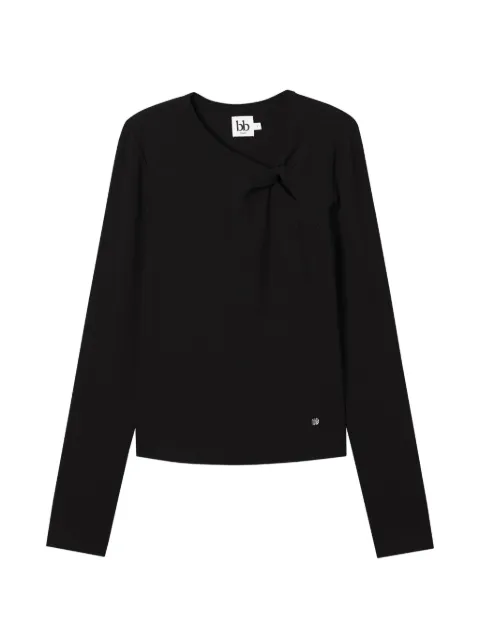 b+ab twisted cut-out top Black 6S601AS