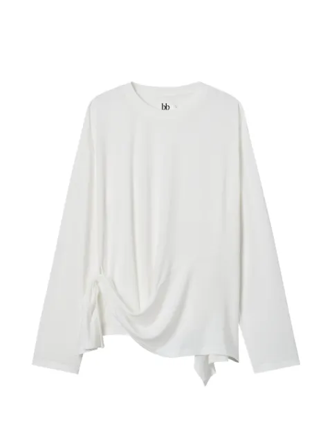 b+ab asymmetric knot top White 6S607AS