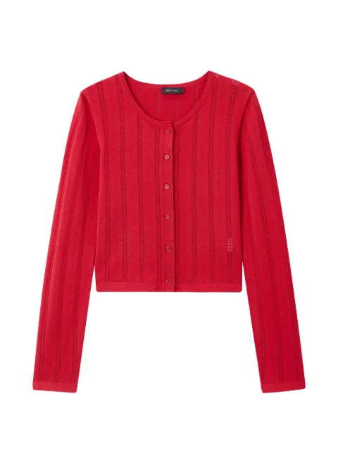 tout a coup open-knit buttoned cardigan Red M301AR6