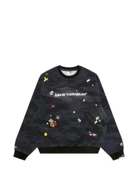 AAPE BY *A BATHING APE® printed graphic sweatshirt Black ASWD353XXQ