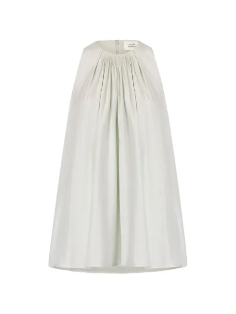 LouLou de Saison Liao gathered flaring blouse Neutrals LIAO